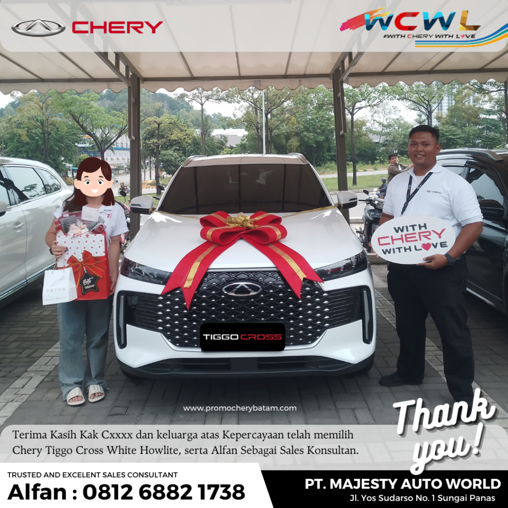 delivery order chery tiggo cross